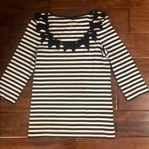 Kate Spade striped bow blouse
